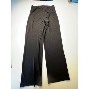 Lands' End Black Wide Leg Pants Women's Size S (6-8) Stretch Casual‎